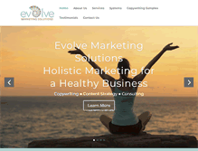 Tablet Screenshot of evolvemarketingsolutions.com